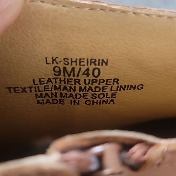 Lucky Brand Womens Sheirin Heeled Ankle Booties Size 9M Tan Leather Western - Picture 7 of 7